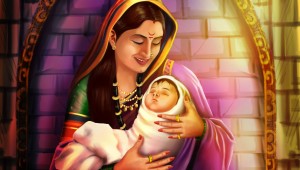 baby shivaji with jijabai by Shilpa Bhoir
